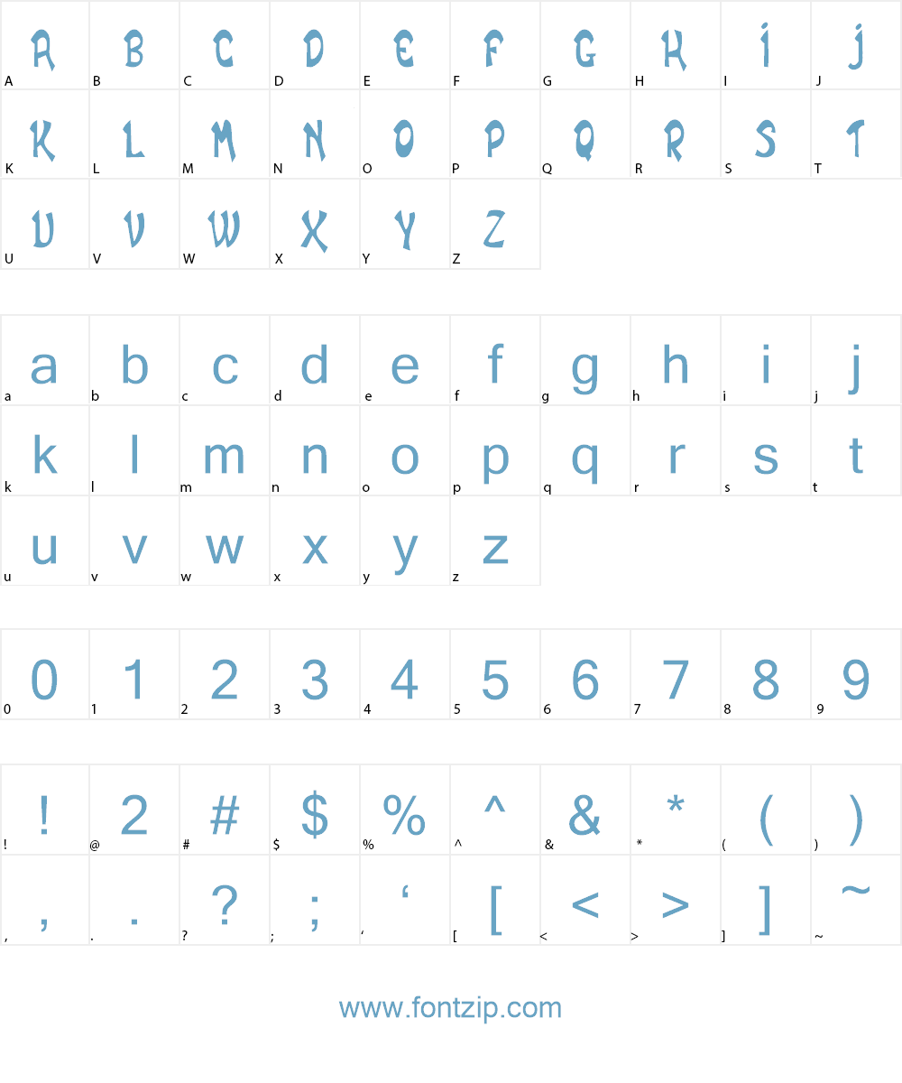 DAILY DEMO NORMAL Font Character